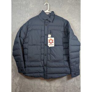 Obermeyer Down Puffer Jacket Mens Size Medium Blue Feather Insulated Ski Winter